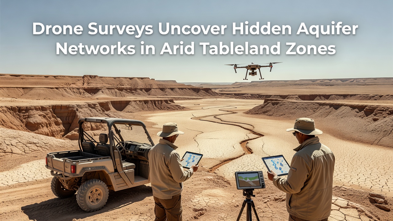 Drone Surveys Uncover Hidden Aquifer Networks in Arid Tableland Zones